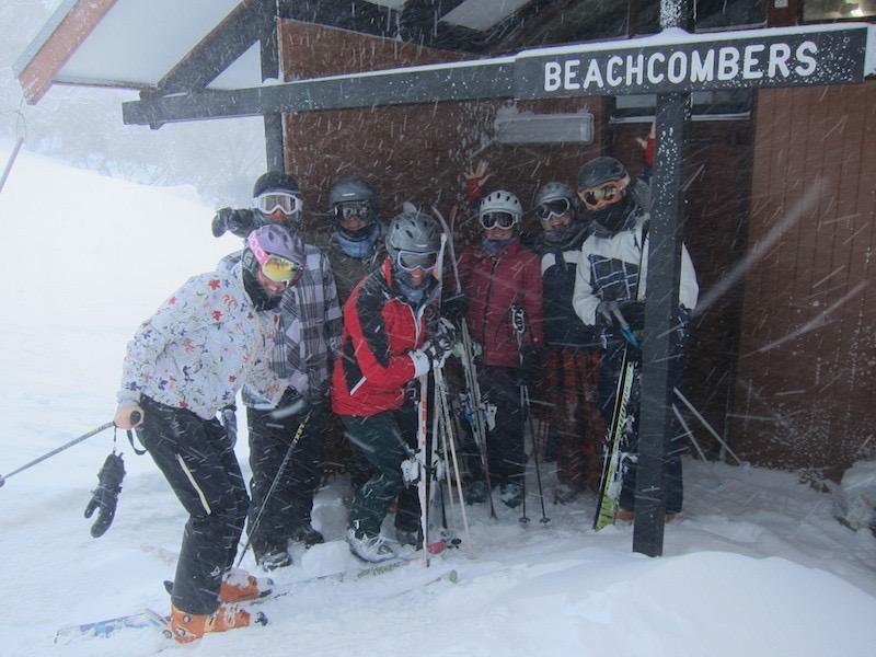 Snowing at Beachcombers